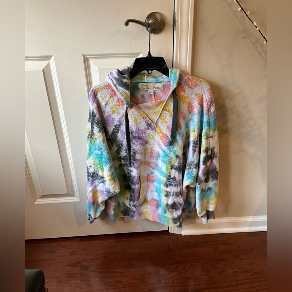 Vintage Havana Colorful Tie-Dye Hoodie Size Small
